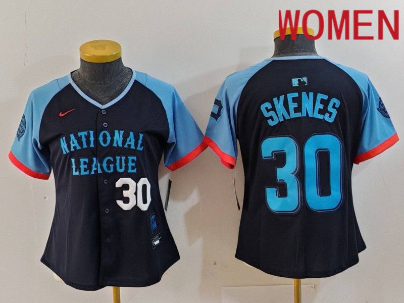 Women Pittsburgh Pirates #30 Skenes Blue All star 2024 Nike MLB Jersey style 2